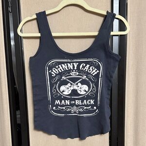 Zion Rootswear Women's Black Johnny Cash Tank Top